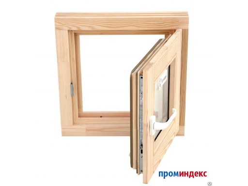 Форточка сосна  40х40 стеклопакет 